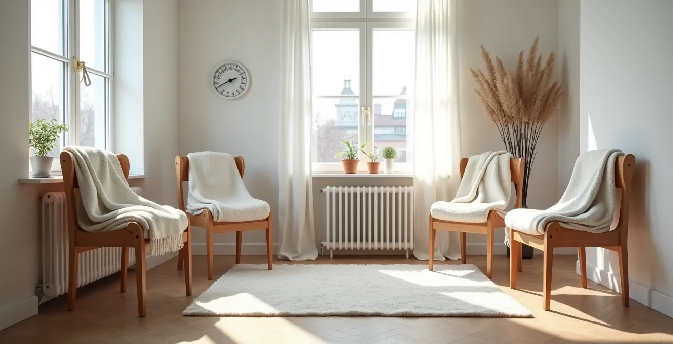 Großer Baumwollteppich wird schonend in deutscher Wohnung getrocknet