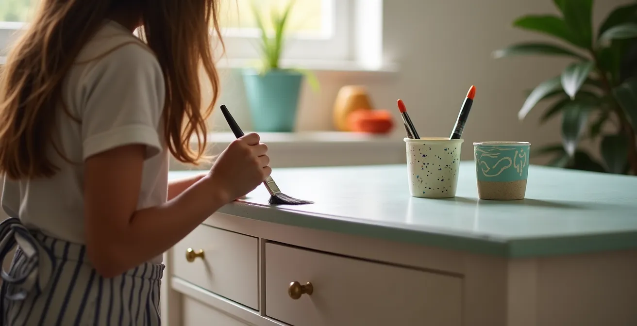 Umgestaltete Wickelkommode als modernes Jugendzimmer-Sideboard