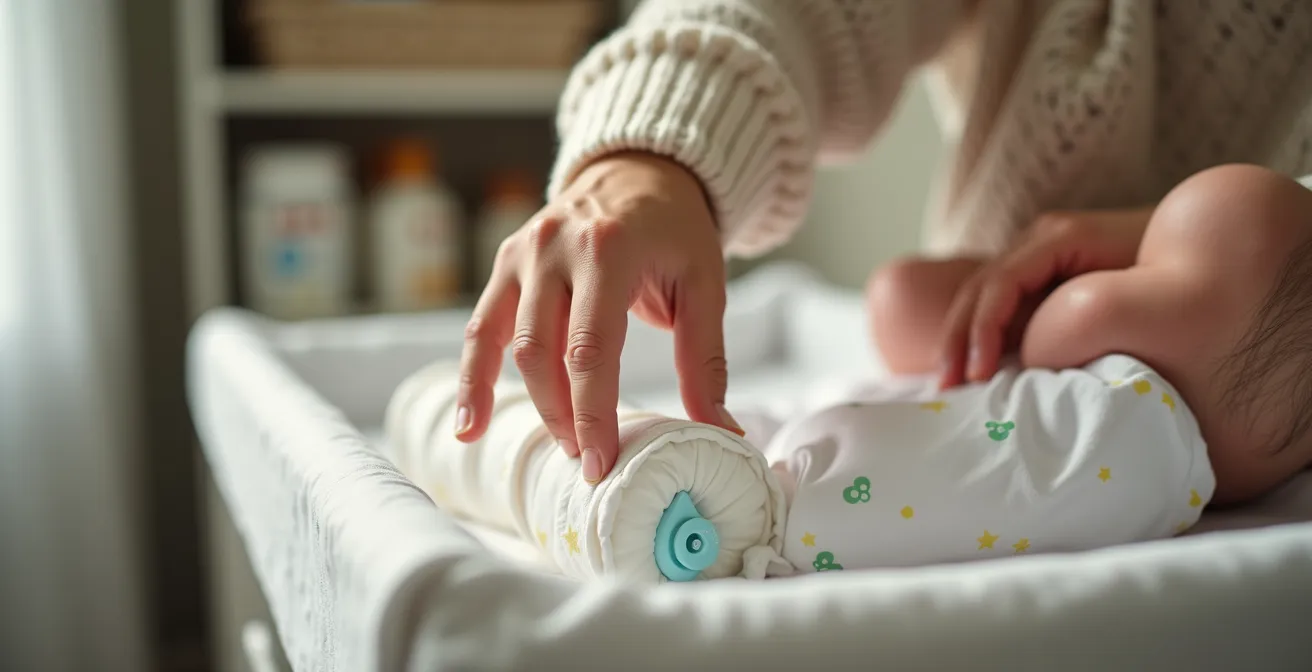 Übersichtlich organisierter Wickelplatz mit Zwei-Zonen-System